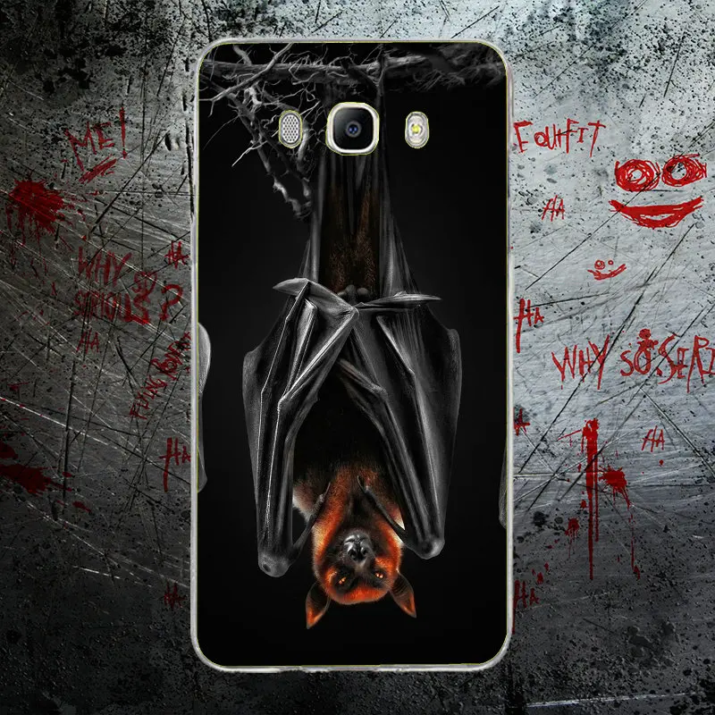Soft Silicone TPU Phone Cases For Samsung Galaxy J5 J7 J3 J2 J1 2016 A7 A5 A3 2017 Cover Vampire Bats Full Moon Halloween | Мобильные