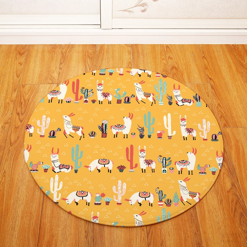 Современная мода скандинавский мультяшный стиль круглый стул/настольный коврик