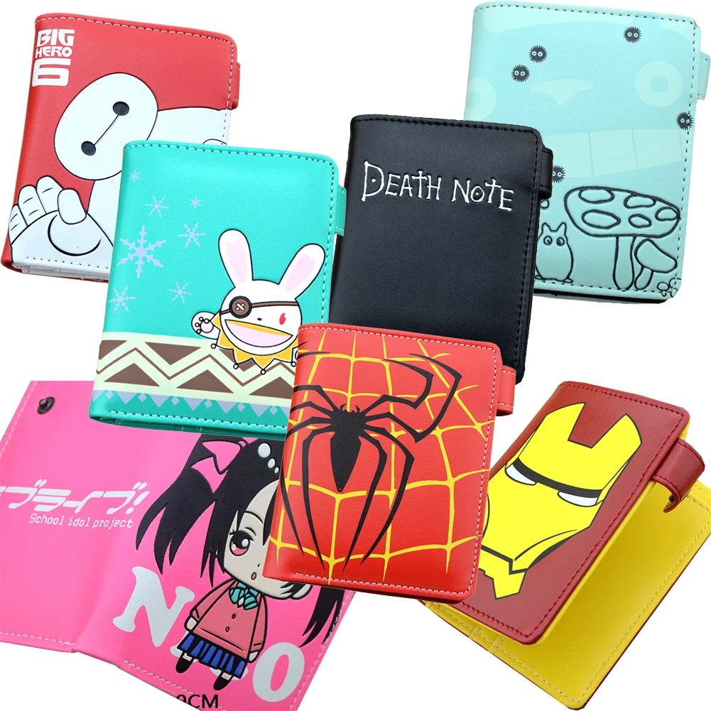 E-Mell Death Note Love live One piece Kantai Collection Haikyuu Genji Date A Live Reaper Two Folded Purse Short Wallet