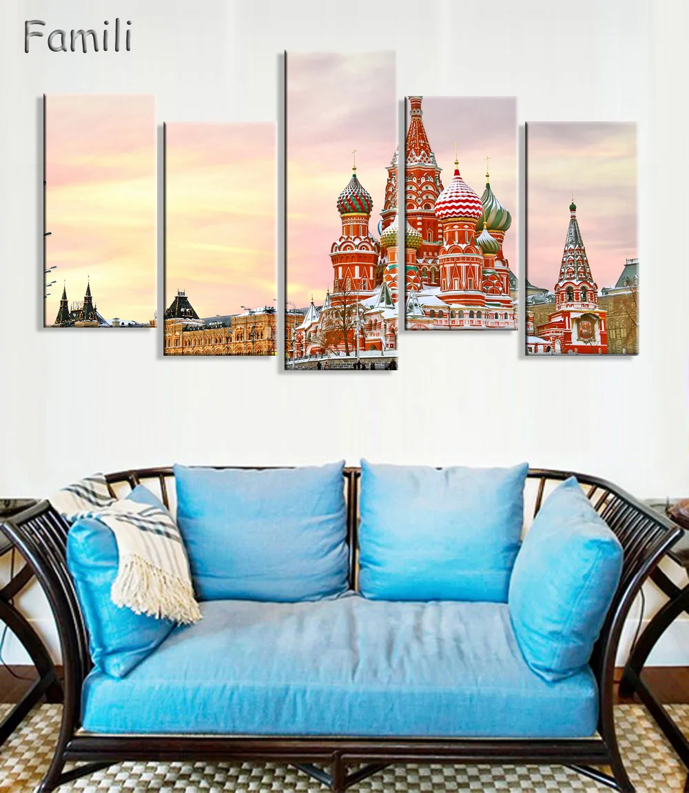 5 шт. для гостиной дома стены современное искусство украшение ткань постер России
