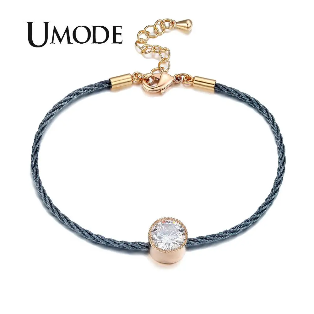 Женский браслет с фианитом UMODE вечерние браслеты круглым ювелирные изделия для