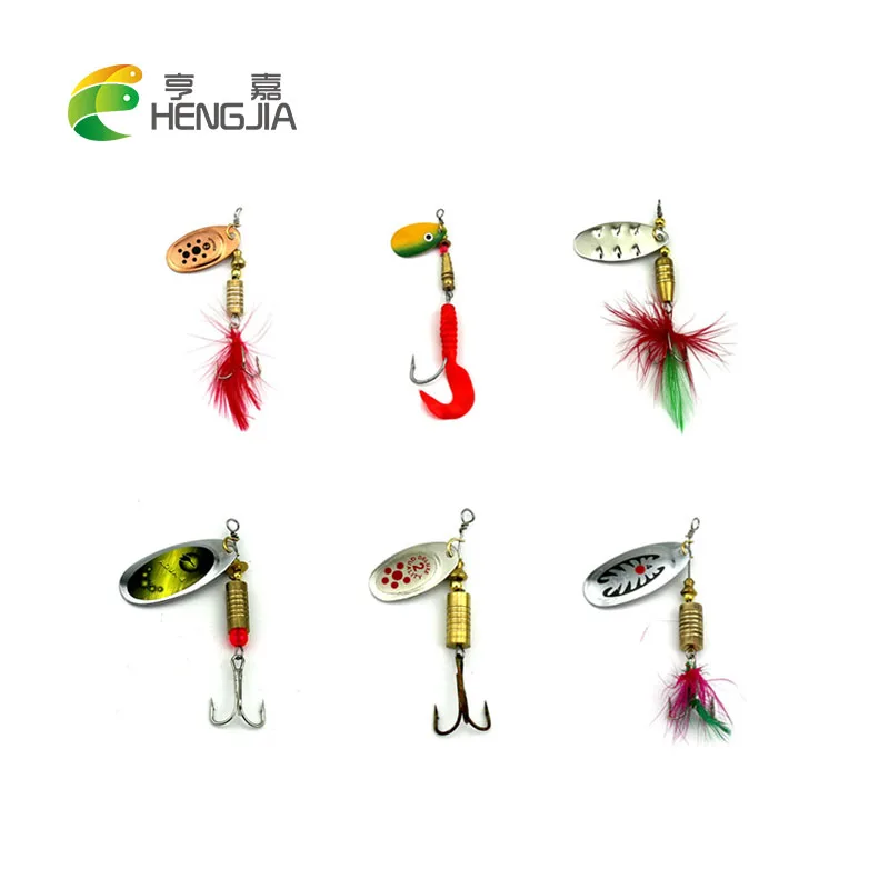 Hengjia жесткий металла Троллинг Spinnerbaits Ложка Блесен воблер Щука Карп сом лезвие