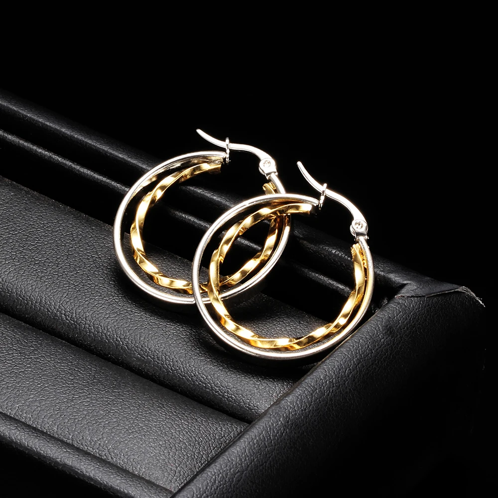 Jewelniba Мода, серьги для женщин, рекламные серьги, свадебные ювелирные изделия, изысканная Золотая расцветка, женские серьги-кольца