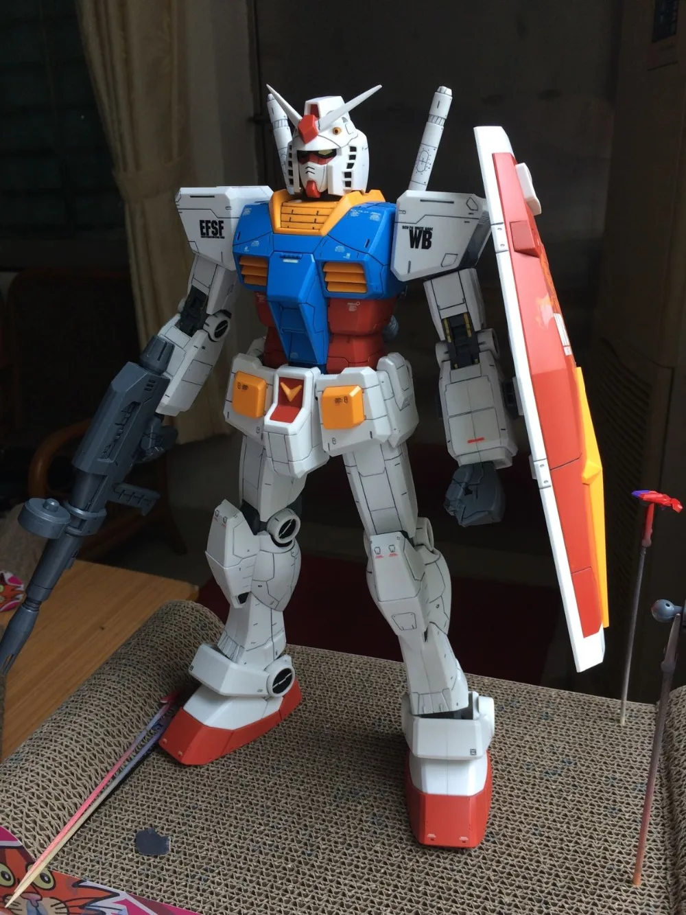 Моделька Дабан 1/48 истребитель Мега Размер RX-78-2 воина гундама наклейка с драконом модель 375 мм DD046