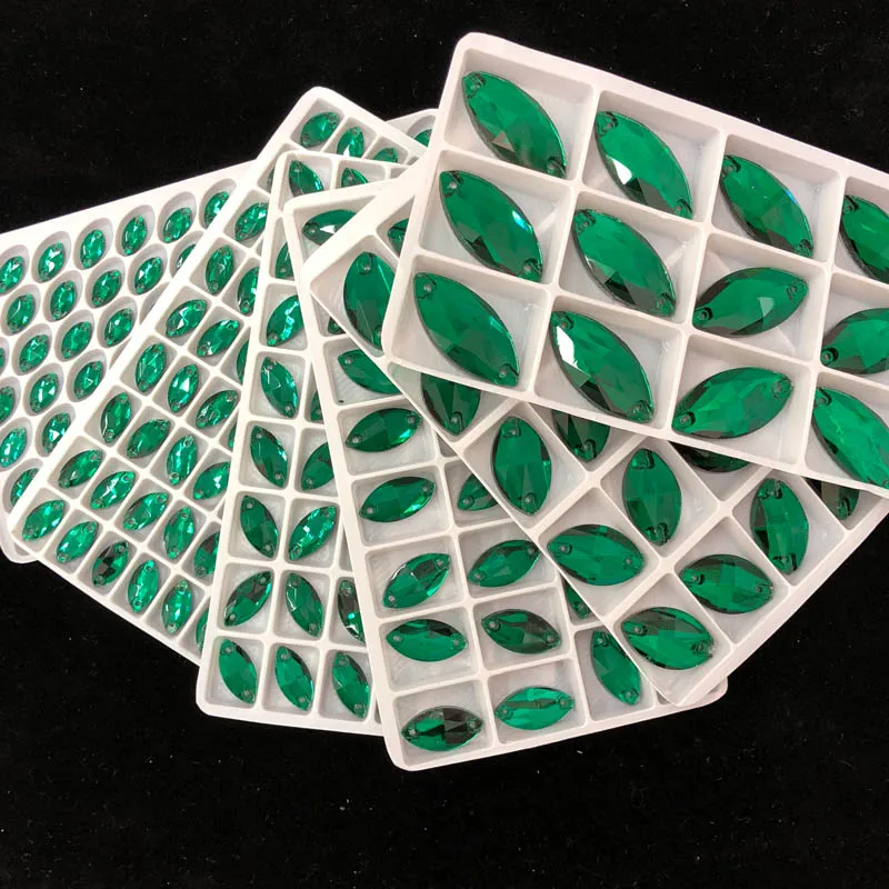 Malachite Green Все размеры, все цвета, стразы с пришивкой, стразы с плоским основанием, маркиза, пришитые по камню, для изготовления свадебных сумок - Цвет: Malachite Green