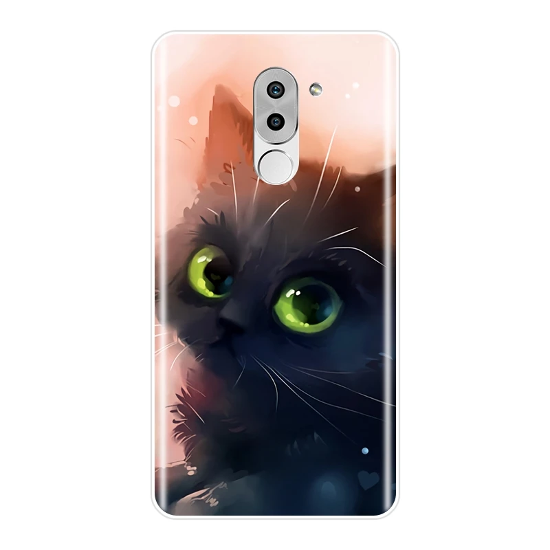 Чехол накладка с милым мультяшным котом для Huawei Honor 6 5A 4X 5X 6X мягкий силиконовый