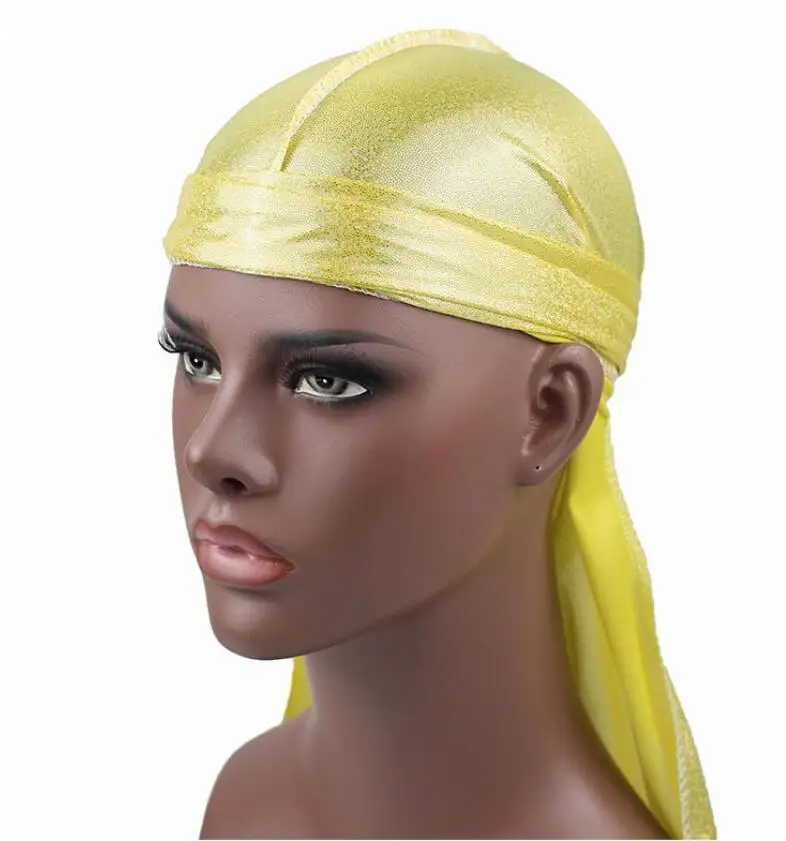 Мужская атласная бандана тюрбан парик шелковистая повязка на голову пиратская