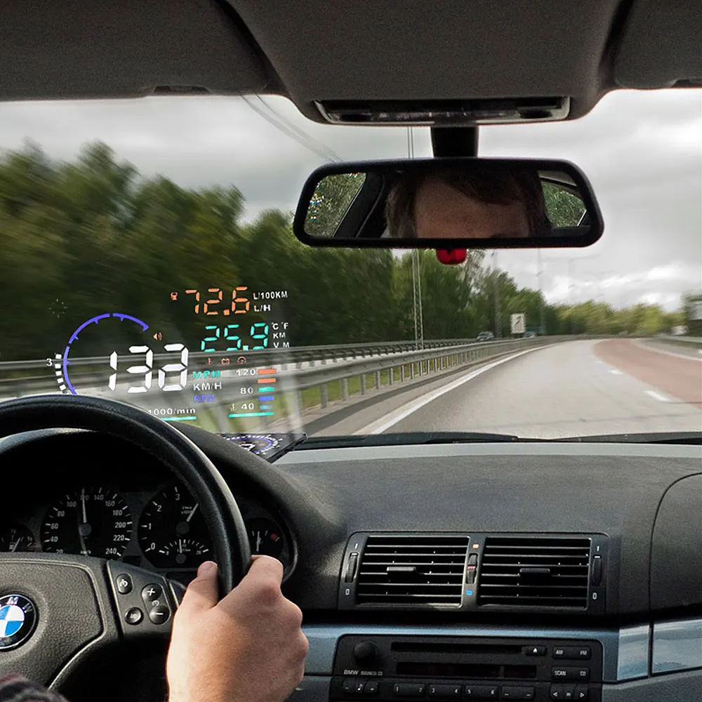 Дисплей HUD 5 ''дюймовый OBD II Автомобиль скорость автомобиля электронный дисплей