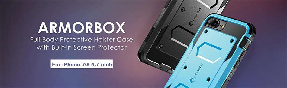 Чехол для iphone 7/8 4,7 дюйма i-Blason Armorbox, полный корпус, сверхмощный ударопрочный бампер, крышка со встроенным протектором экрана