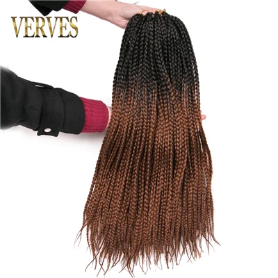 T1B/30 VERVES коробка косички крючком косички 24 дюймов 22 корня/упаковка Ombre синтетические косички наращивание волос тепло волокно оптом крючком косички розовый - Цвет: T1B/30