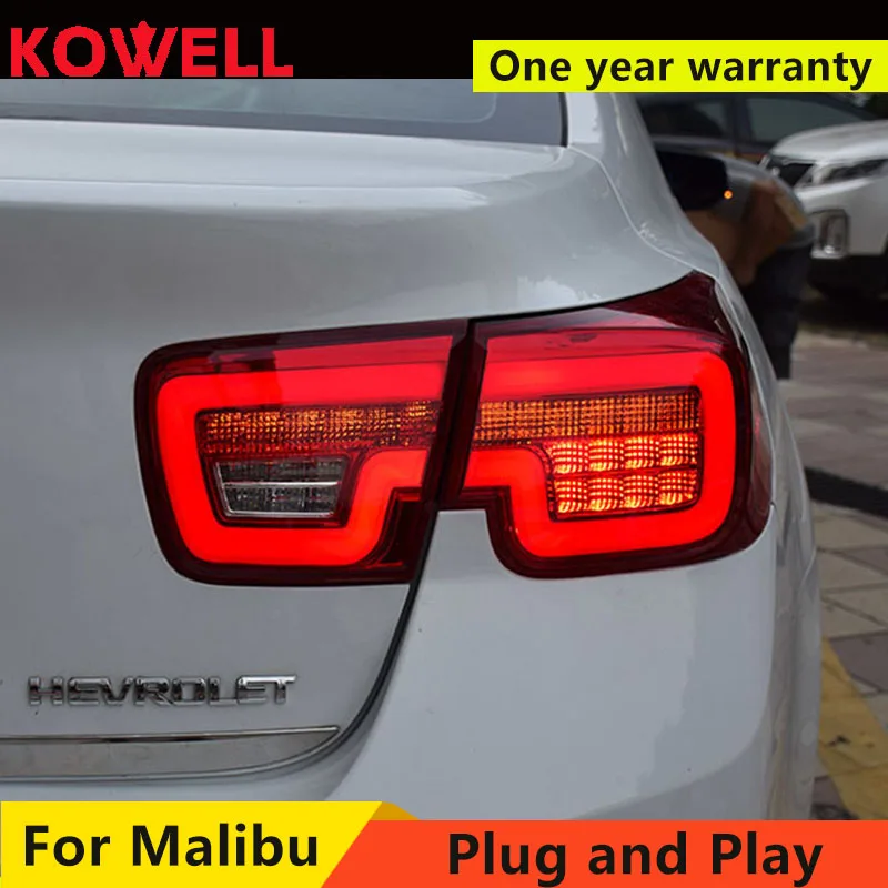 KOWELL автомобильный Стайлинг для Chevrolet Malibu 2011- задний светильник s светодиодный задний фонарь DRL+ сигнал+ тормоз+ задний светильник