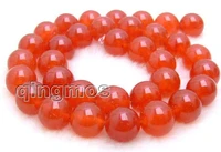 big 12mm round red stone loose beads strands 15 los514