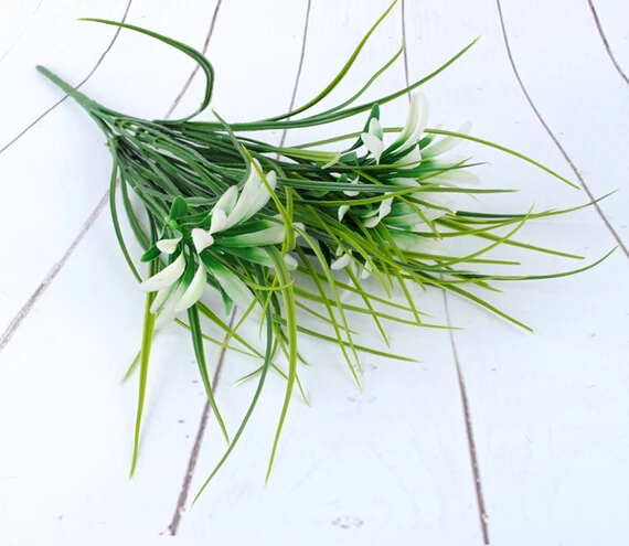 1 шт. Весна искусственные растения шелк цветы зеленая трава садовые украшения