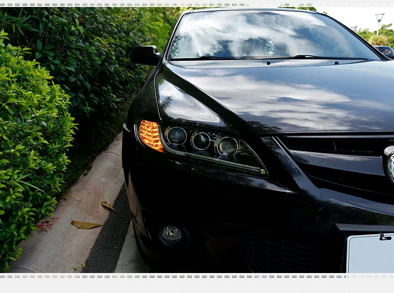 Автомобильный Стайлинг корпус передней фары для Mazda6 mazda 6 M6 2004-2013 светодиодный фары DRL Объектив Двойной Луч би-ксеноновых фар, Высокопрочная конструкция