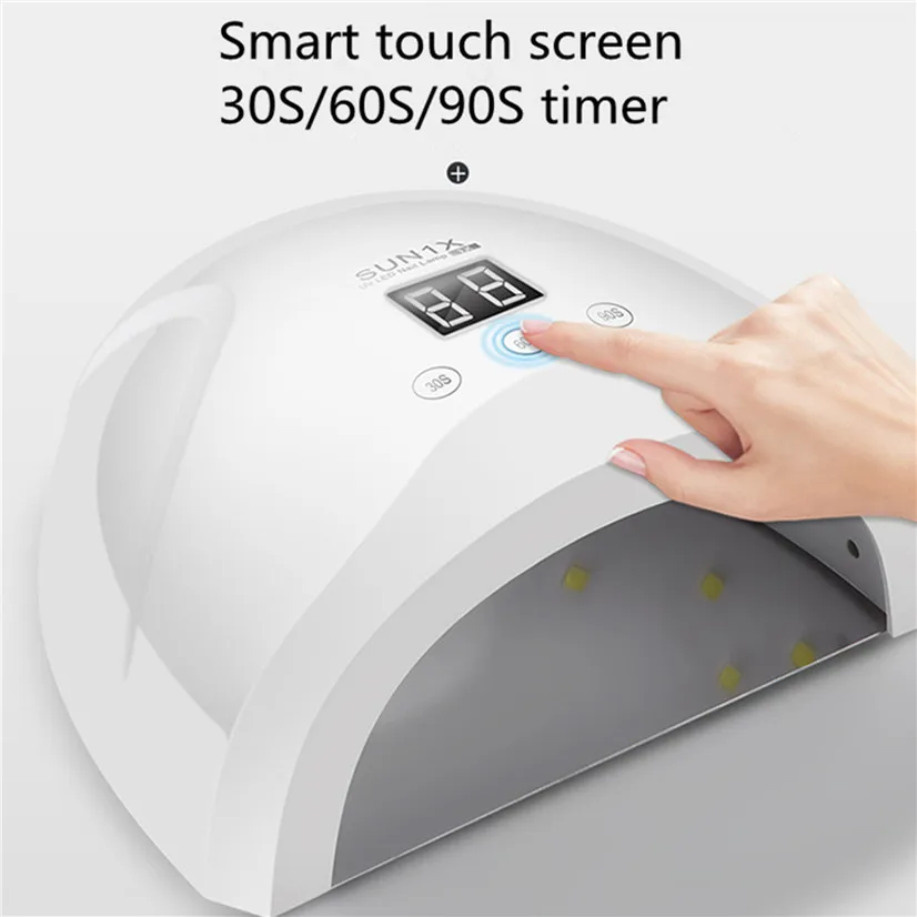 УФ лампа SUN1x 36 Вт Светодиодная для ногтей гель с автоматическим сенсором умный