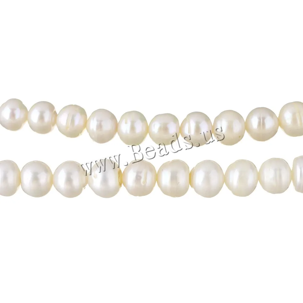 Cultured Potato Freshwater Pearl Beads natural white 8-9mm Approx 0.8mm Sold Per 15 Inch Strand | Украшения и аксессуары