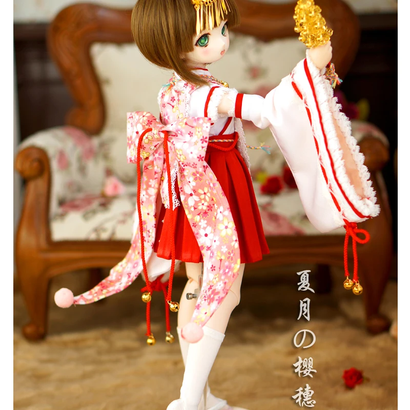 Костюм в античном стиле костюм аниме Miko Улучшенная кимоно 1/4 MSD MDD BJD Кукла