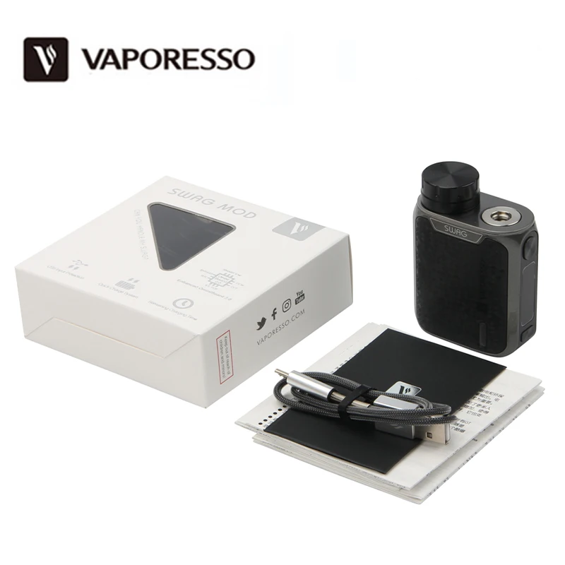 Оригинальный вейп мод Vaporesso Swag 80 Вт бокс аккумулятор 18650 поддержка NRG SE/NRG SE мини