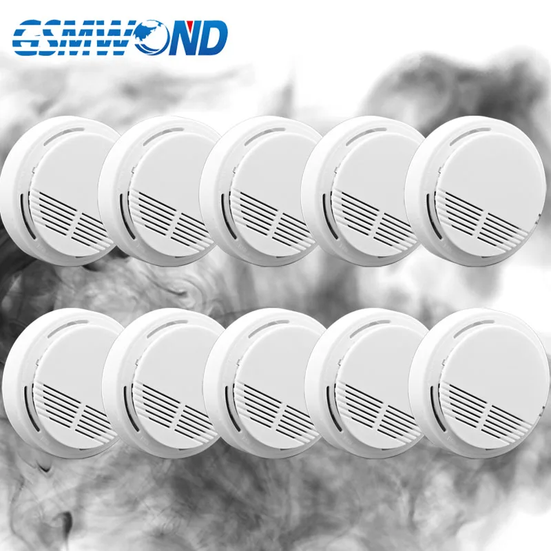 433 МГц беспроводной детектор дыма для домашней системы охранной сигнализации