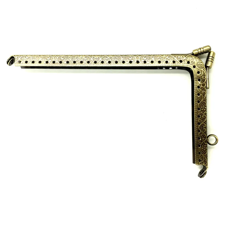 

15Pcs L Shape Angle Metal Purse Frame Kiss Clasps Lock Clips Bronze Tone Handbag Handle 145x92mm