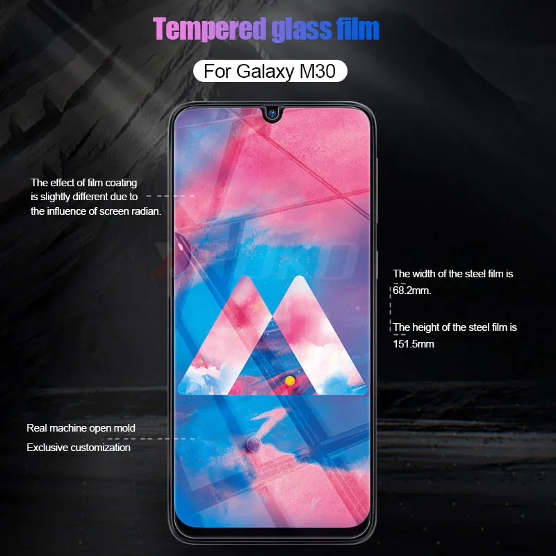 Закаленное стекло для Samsung A50 A30 A10 M30 M20 M10 защитная пленка экрана Galaxy A40 A70 A20E A80 A90 A60 3