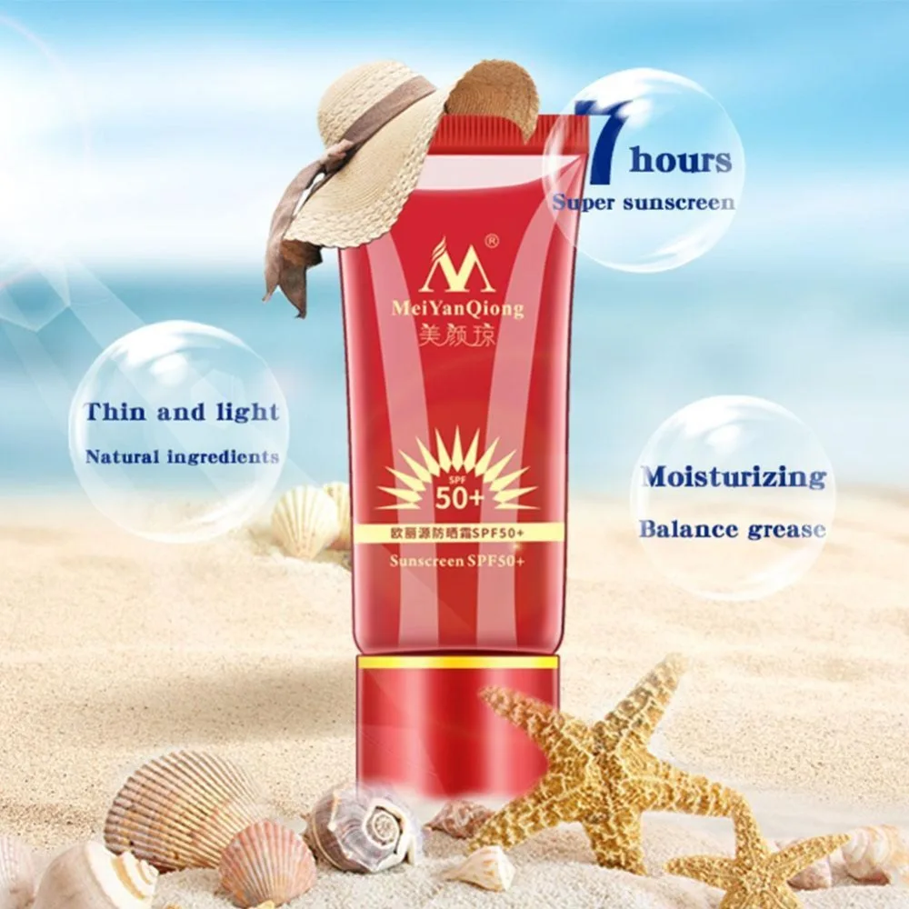 MeiYanQiong солнцезащитный крем SPF50+ отбеливающий Восстанавливающий солнцезащитный крем для кожи, античувствительный увлажняющий изоляционный крем с масляным контролем