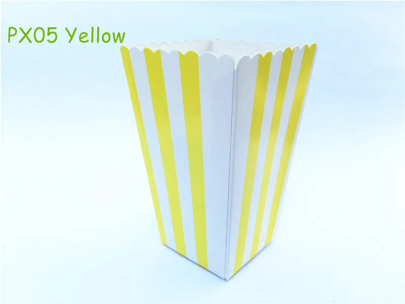 12 шт./упак. Красные Полосатые Бумажные Коробки для попкорна Pop Corn Favor Bags конфет еды