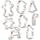 KENIAO Рождественский набор для печенья-8 шт.-имбирный человек, дерево, Олень зимний бисквит Фондант искусственный-нержавеющая сталь