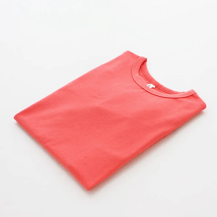 long sleeve 1 Осень новая коллекция хлопок детские футболки конфетный цвет длинный рукав детские футболки футболки на девочек и мальчиков футболки детские пуловеры футболки одежда на мальчиков и девочек - Цвет: long sleeve 1