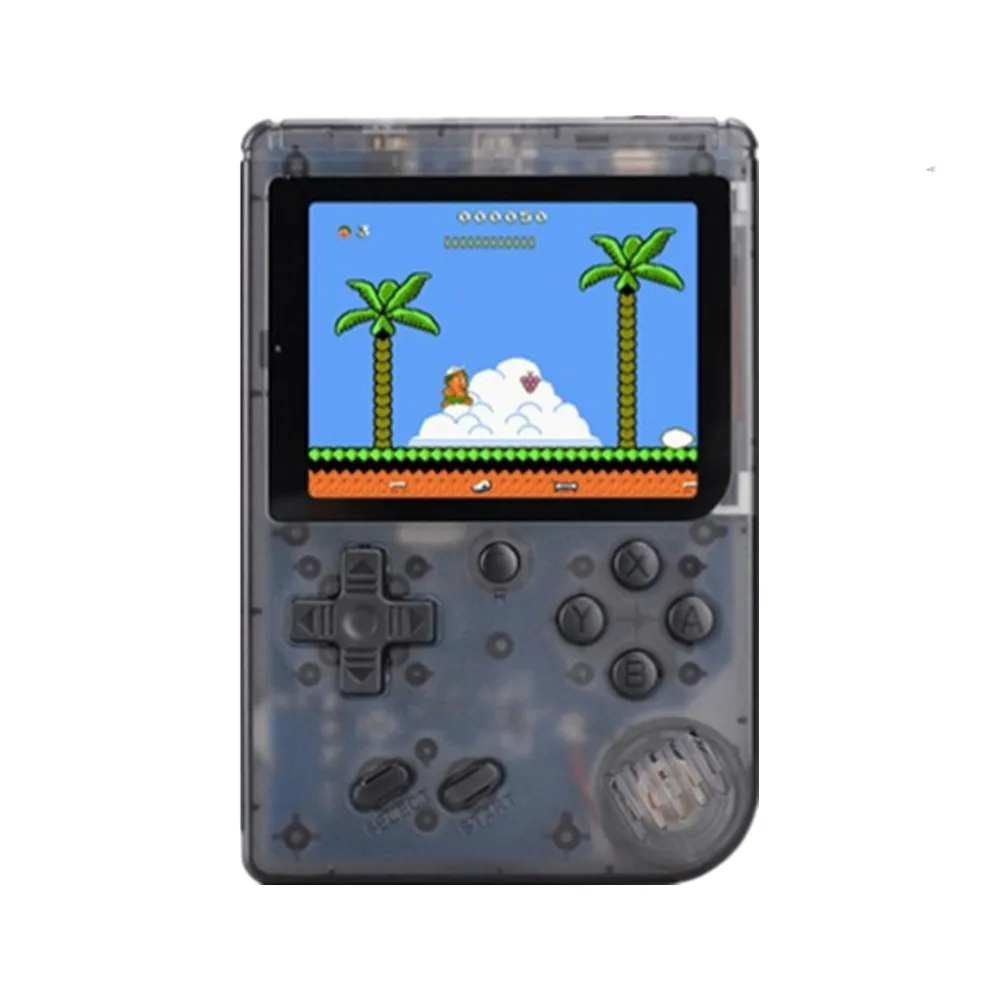 Transparent black Детская портативная мини-игра для мальчиков 168 в 1 игровая консоль 8 бит Ретро игровая консоль 8 бит для ребенка Ностальгический плеер - Цвет: Transparent black