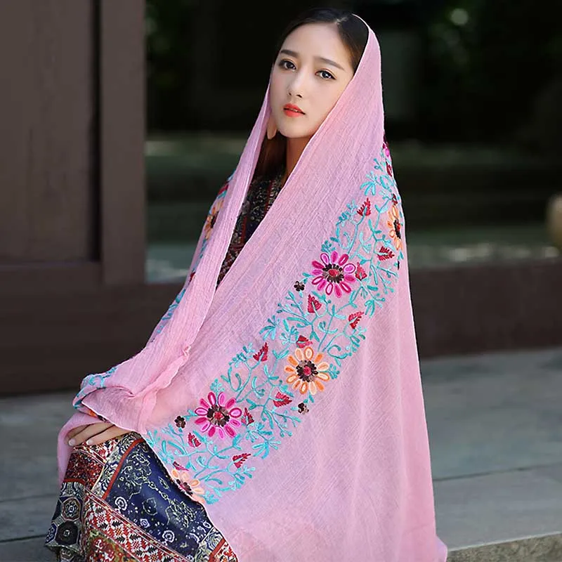 Q Новый Модный богемный женский длинный шарф с принтом обертывание Женская шаль