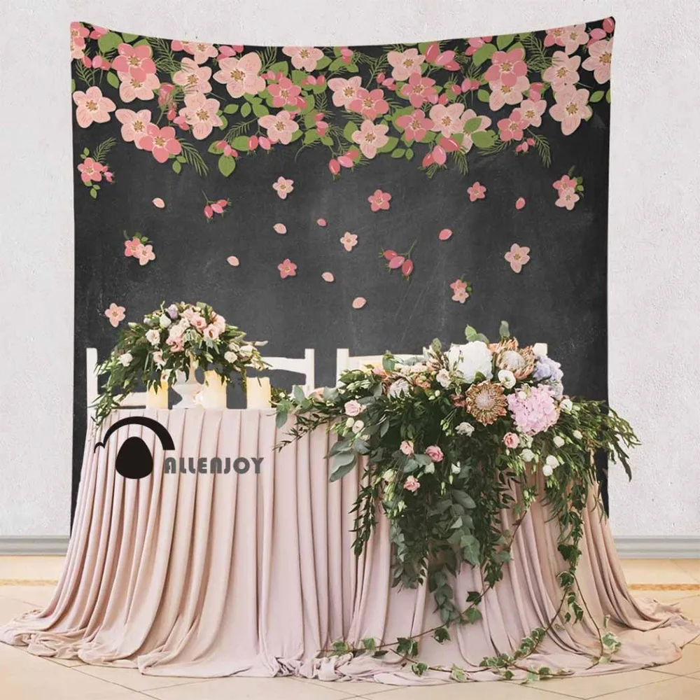 Вечерние фоны Allenjoy для свадебной фотосъемки с цветком вишни и доской - купить по