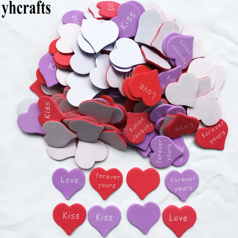 30PCS love hearts 1 упаковка/Партия. Разноцветные блестящая Снежинка, пенопластовые наклейки, рождественские поделки, элементы деятельности, украшение детской комнаты, декоративная Рождественская игрушка "сделай сам" - Цвет: 30PCS love hearts