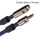 Удлинительный стерео кабель 3,5 мм штекер-гнездо для iPhone iPad ноутбука мобильного телефона усилителя наушников AUX кабели 1 м 2 м 3 м 5 м