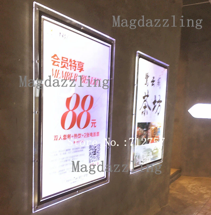 Домашний кинотеатр настенный тонкий акриловый безрамочный светодиодный