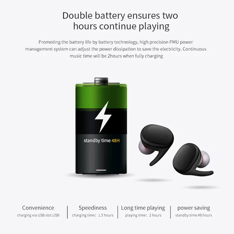 S9100 In-Ear Earphones Wireless Bluetooth earbuds IPX5 Waterproof with Mic and Touch control for XiaoMi iphone HTC phones | Электроника