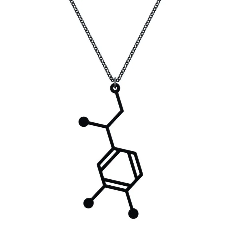 Оптовая продажа ожерелье в виде молекул норадреналина серебро или золото