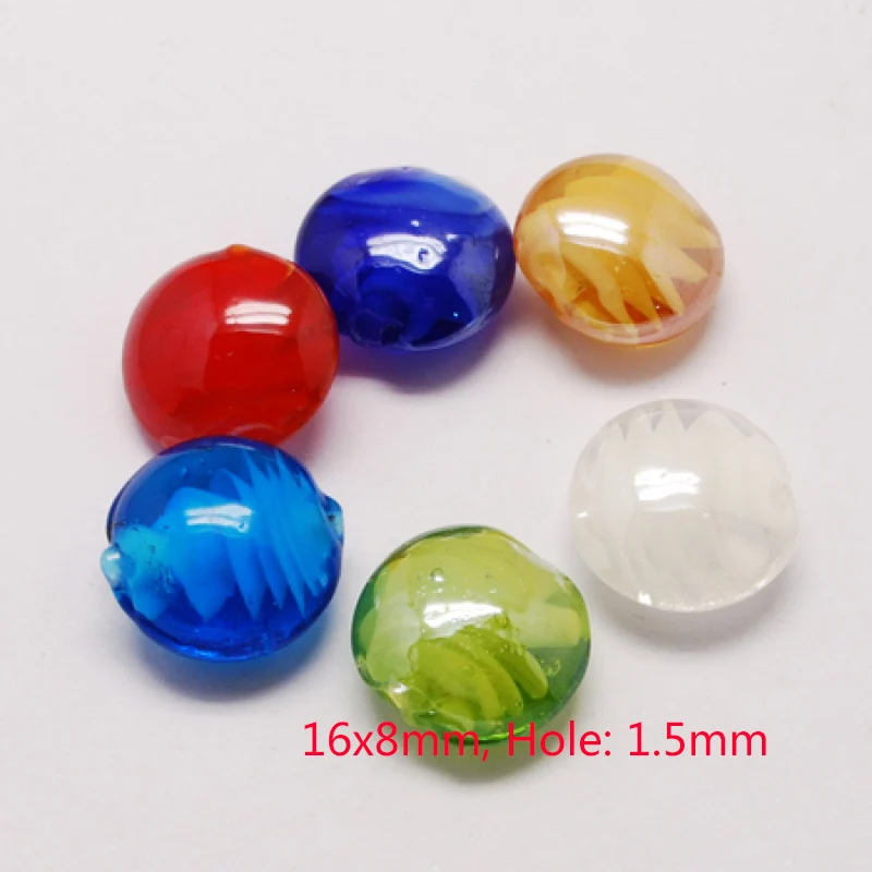 PANDAHALL смешанные Цвет Бусы 200 шт./уп. Ручной работы Бусины Lampwork неправильной формы 4~ 20 мм отверстие: 1~ 2,5 мм - Цвет: I