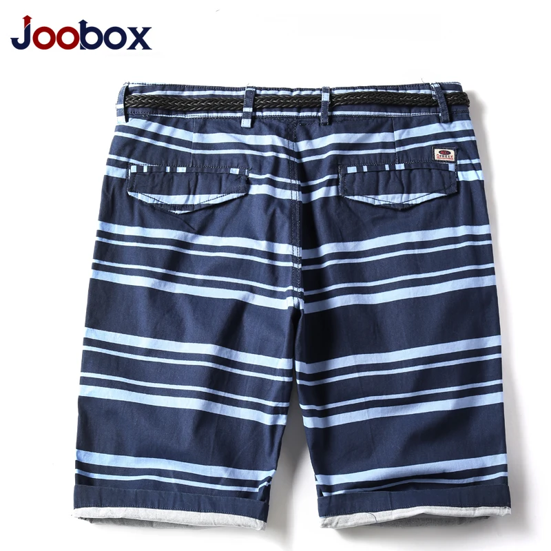 JOOBOX 2018 Для мужчин s Джинсовые шорты Мода Полосатый Прямые джинсы 100% хлопок синий