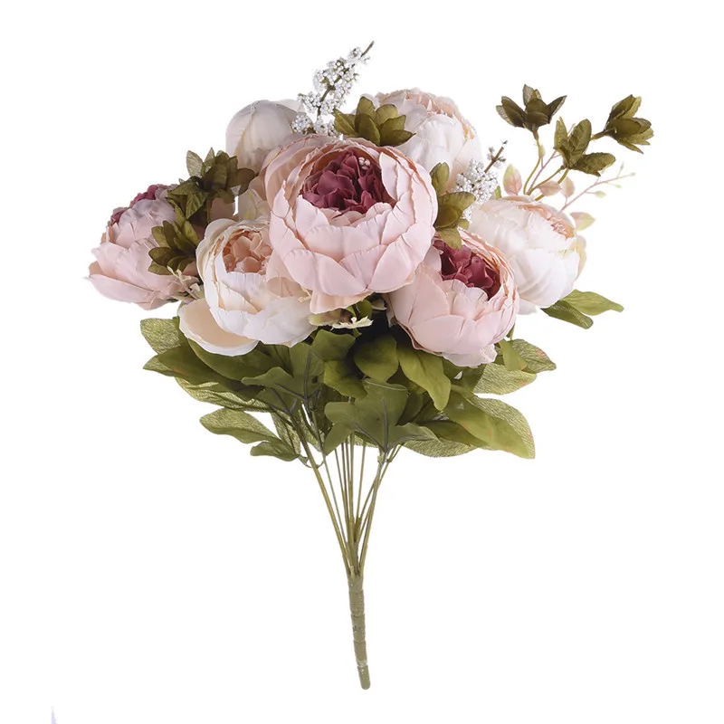Красивый Искусственный Пион шелковые цветы букет для дома свадебные украшения
