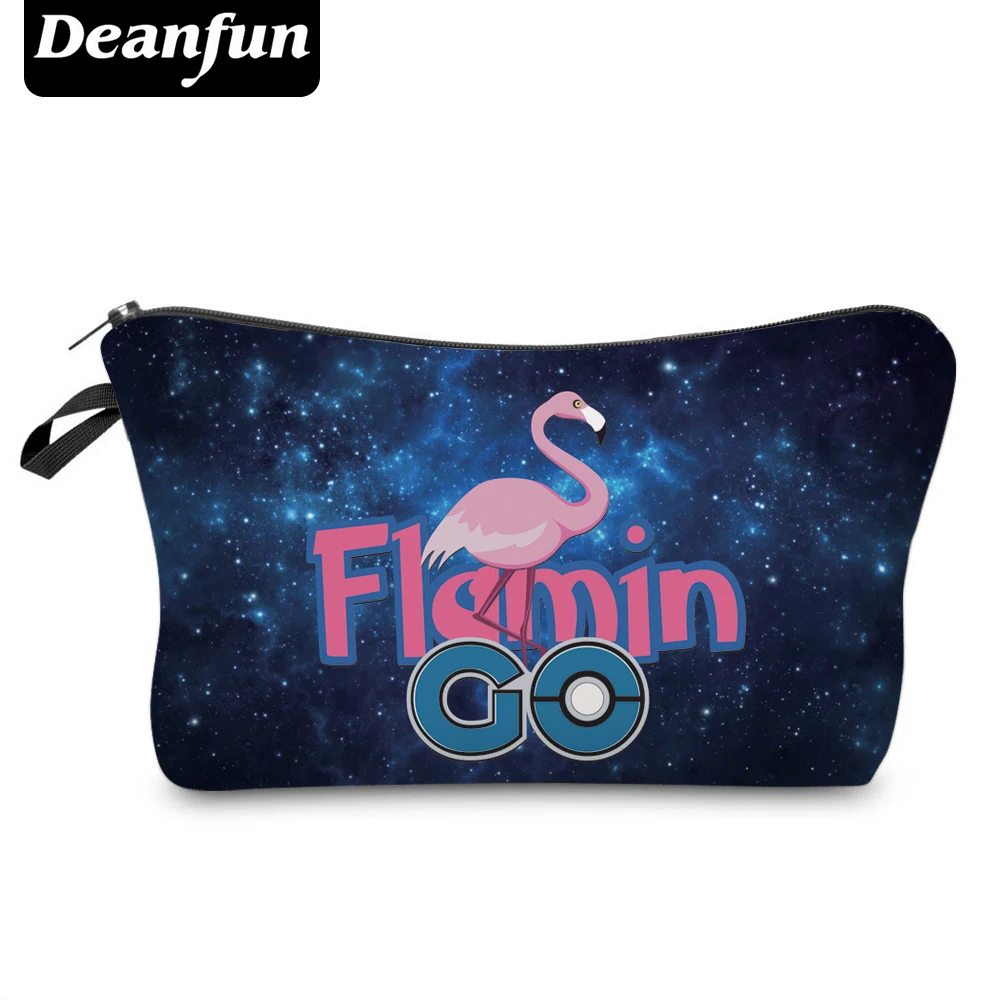 Косметички Deanfun с 3D рисунком космос и фламинго модный подарок для девочек