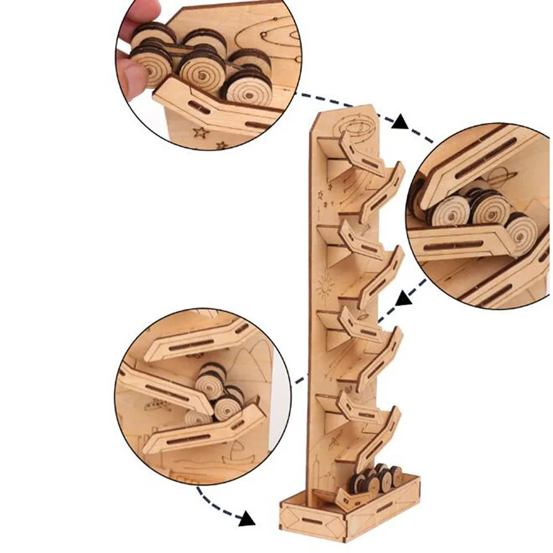 

Creative Useful DIY Assembly Wooden Puzzle 3D Puzzle Laser Cut Educational Toys for Children Adult New Year Christmas Gift