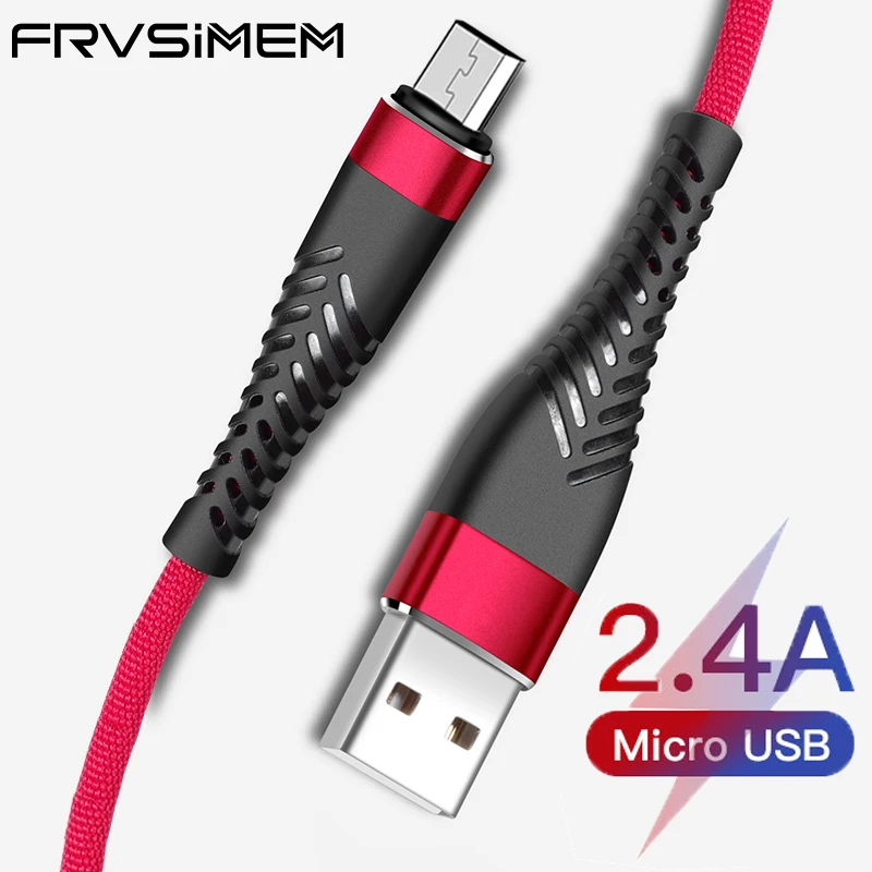 2.4A микро USB кабель нейлон Быстрая зарядка для передачи данных Samsung Redmi Note 5 Pro Huawei