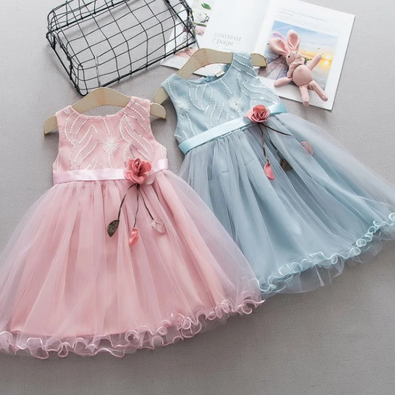 2019 летнее милое детское Сетчатое бальное платье принцессы в стиле пэчворк с