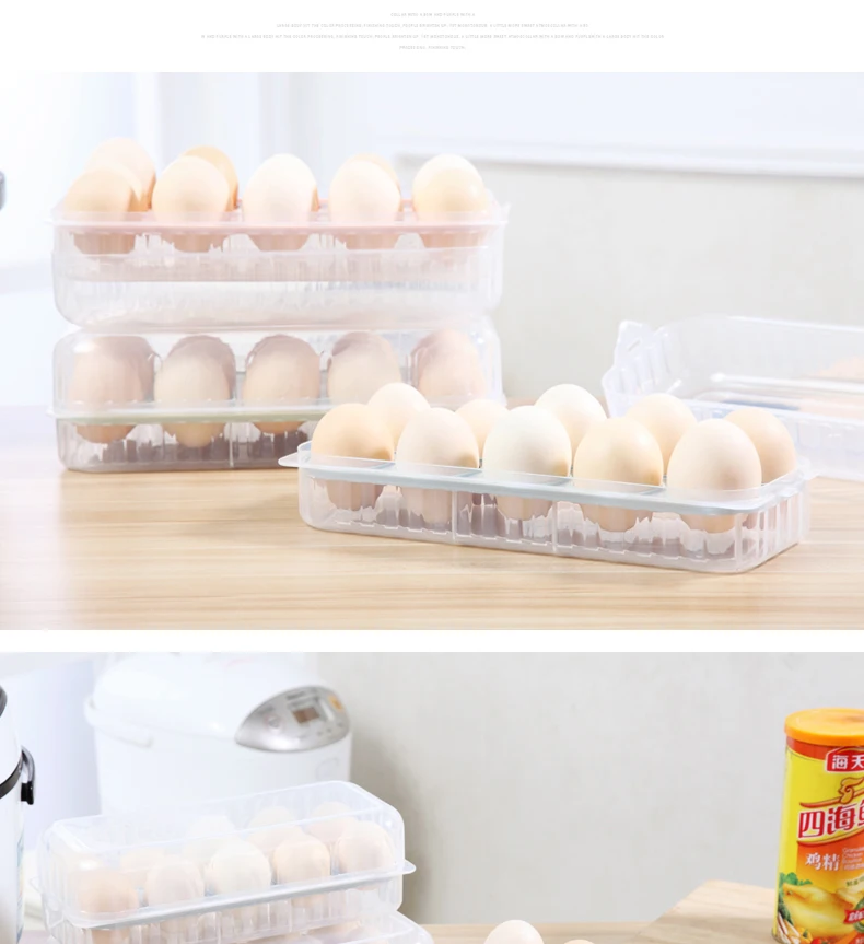 WORTHBUY 10/15 Сетчатый Контейнер для хранения яиц BPA БЕСПЛАТНО пластиковый ящик для хранения яиц с отделениями кухонный органайзер для холодильника