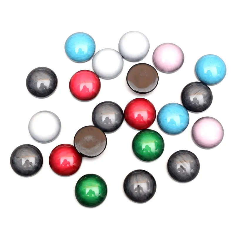 

16 мм смолы прозрачные бусины микс черное дно круглые украшения ремесла Flatback Кабошон Украшения Скрапбукинг DIY аксессуары