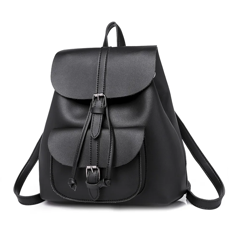 Женский кожаный рюкзак Mochila Feminina, большие школьные рюкзаки для девочек-подростков, Женская дорожная сумка, модный рюкзак, черный, коричневый