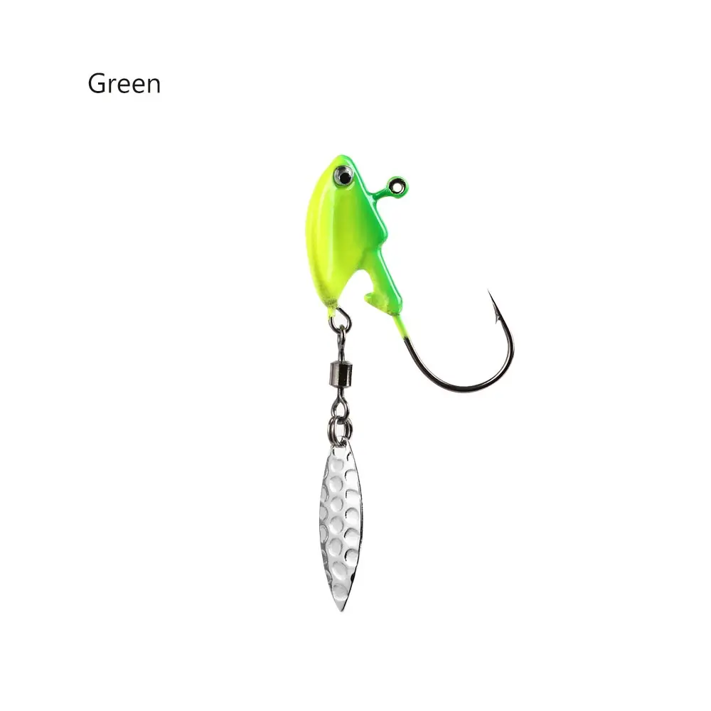 Green 1PC Metal Jigs Fishhook Fishing Lures Sinking Spoons Micro Jigging Head Tackle Baits Fish Tools Accessories 3.5g/7g/10g/14g - Цвет: Green