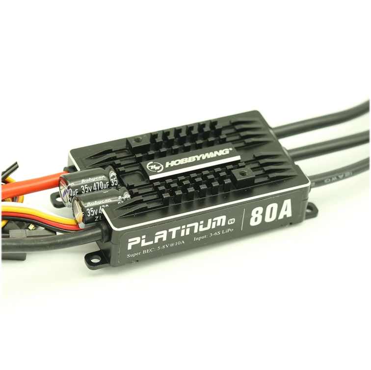 1pcs Hobbywing Platinum 80A V4 3-6S Lipo Brushless ESC for Airplane | Игрушки и хобби