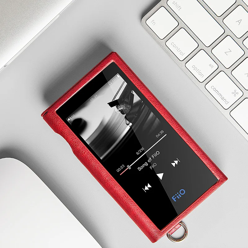 Кожаный чехол FiiO SK M9 для музыкального проигрывателя красного цвета|Аксессуары MP3